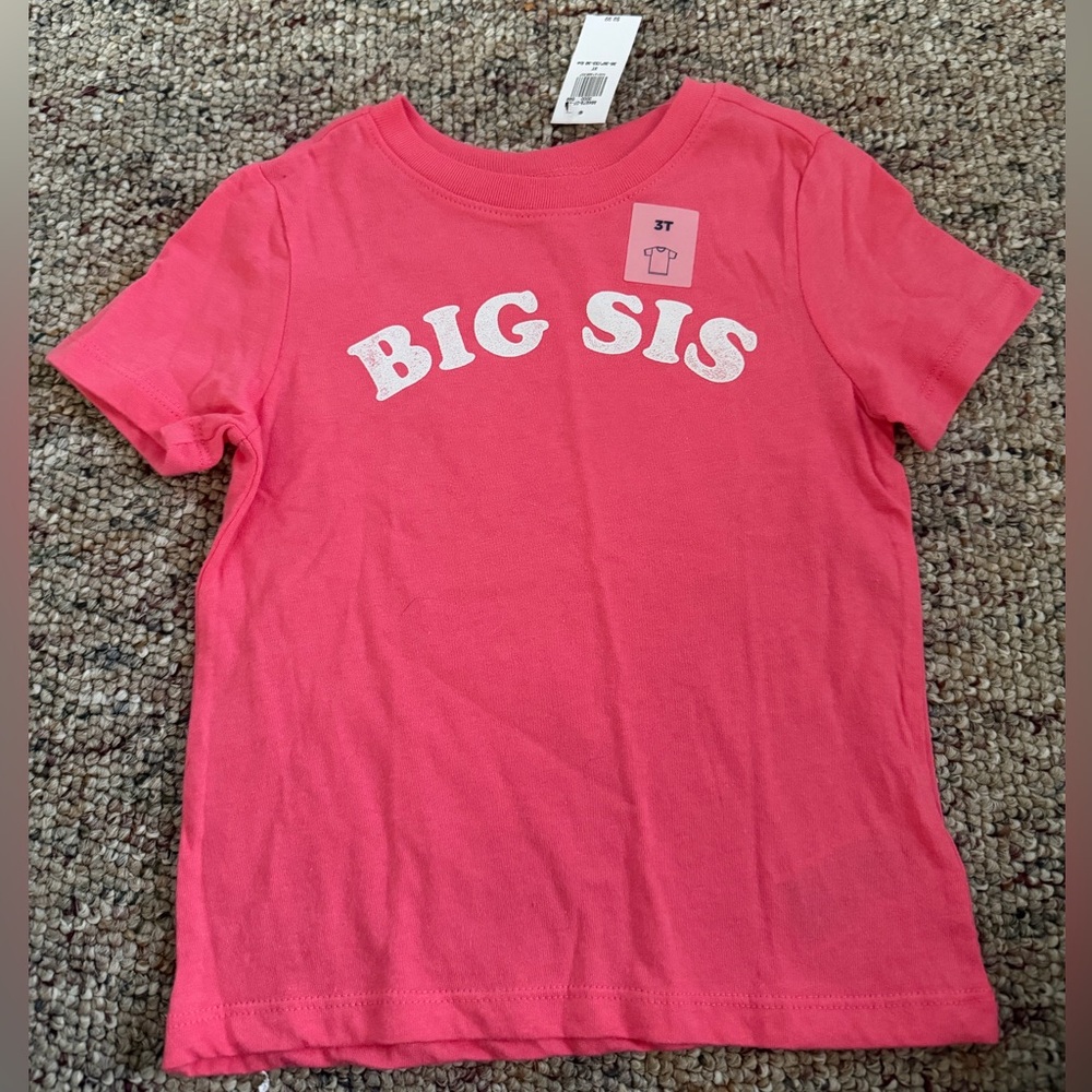 Old Navy Pink 'Big Sis' Kids T-Shirt